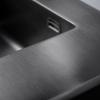 Pure.Sink Luxion Large Gun metal sink 78x50 cm Tapwing with tap hole PLX7850T-61